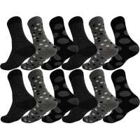 12 Paar Damen Socken mit Muster Baumwolle; 12 Paar,...