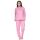 Damen Pyjama lang Thermo Winter Schlafanzug, Rosa/L/40