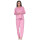 Damen Pyjama lang Thermo Winter Schlafanzug, Rosa/L/40