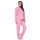 Damen Pyjama lang Thermo Winter Schlafanzug, Rosa/L/40