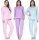 Damen Pyjama lang Thermo Winter Schlafanzug, Gr. M L XL 2XL