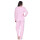 Damen Pyjama lang Thermo Winter Schlafanzug, Rosa/L/40