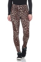 Damen Basic Leggings,  Leo, Zabra, Leo1-Braun/S/36