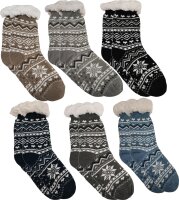 Herren Hüttensocken Kuschelsocken Anti Rutsch Socke...