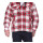 Herren Holzfäller Hemd Thermohemd gefüttert Sweatshirt Kariert Jacke, Weiß/Rot/L
