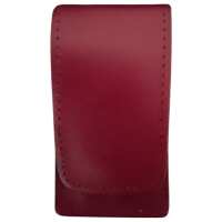 Solingen* Maniküre Set im Lederetui – Made in Germany – Nagelschere, Saphirnagelfeile (grob/fein), Pinzette zur Nagelhautpflege – Echtes Leder Beere