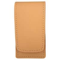 Solingen* Maniküre Set im Lederetui – Made in Germany – Nagelschere, Saphirnagelfeile (grob/fein), Pinzette zur Nagelhautpflege – Echtes Leder Beige