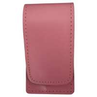 Solingen* Maniküre Set im Lederetui – Made in Germany – Nagelschere, Saphirnagelfeile (grob/fein), Pinzette zur Nagelhautpflege – Echtes Leder Magenta