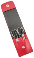 3-tlg Solingen Maniküre Set mit Etui echtes Leder...
