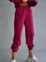 Damen Freizeitanzug Hausanzug Jogginganzug, Bordo/S/36