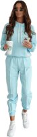 Damen Freizeitanzug Hausanzug Homewear Jogginganzug,  Türkis/XL/42