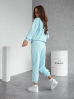 Damen Freizeitanzug Hausanzug Homewear Jogginganzug,  Türkis/XL/42
