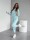 Damen Freizeitanzug Hausanzug Homewear Jogginganzug,  Türkis/XL/42