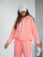 Damen Nicki Jogginganzug mit Kapuze Freizeitanzug; Aprikose/L/XL