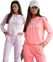 Damen Nicki Hoodie Pastell Jogginghose Freizeitanzug...