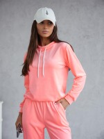 Damen Nicki Hoodie Jogginghose Freizeitanzug Homewear,  Aprikose/L/XL