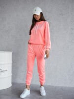 Damen Nicki Hoodie Jogginghose Freizeitanzug Homewear,  Aprikose/L/XL