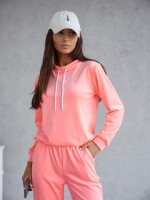Damen Nicki Hoodie Jogginghose Freizeitanzug Homewear,  Aprikose/L/XL