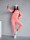 Damen Nicki Hoodie Jogginghose Freizeitanzug Homewear,  Aprikose/L/XL