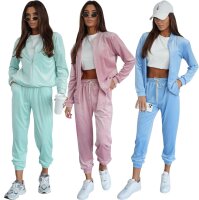 Damen Nicki Freizeitanzug Homewear Pastellfarben...