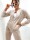 Damen Nicki Freizeitanzug Homewear Loungewear, Beige/S/M