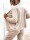 Damen Nicki Freizeitanzug Homewear Loungewear, Beige/S/M