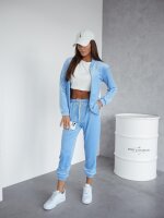 Damen Nicki Freizeitanzug Homewear Loungewear, Hellblau/L/XL