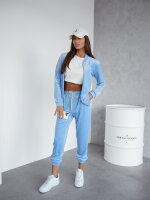 Damen Nicki Freizeitanzug Homewear Loungewear, Hellblau/L/XL