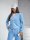 Damen Nicki Freizeitanzug Homewear Loungewear, Hellblau/L/XL
