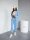 Damen Nicki Freizeitanzug Homewear Loungewear, Hellblau/L/XL