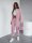 Damen Nicki Freizeitanzug Homewear Loungewear, Puderrosa/L/XL