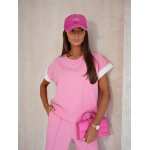 Damen Jogginganzug Freizeitanzug mit Sweatshirt Baumwoll-Trainingsanzug; Rosa/M/38
