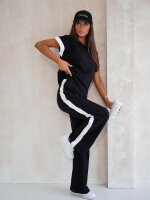 Damen Jogginganzug Freizeitanzug mit Sweatshirt Baumwoll-Trainingsanzug; Schwarz/S/36