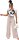 Damen Jumpsuit mit Wickeloberteil Overall luxuriöse Look Beige/L/40