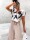 Damen Jumpsuit mit Wickeloberteil Overall luxuriöse Look Beige/L/40