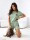 Damen Jogginganzug  Zweiteiler Homewear – Kurzarmshirt & Shorts Khaki/M/38
