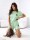 Damen Jogginganzug  Zweiteiler Homewear – Kurzarmshirt & Shorts Mintgrün/S/36