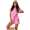Damen Jogginganzug  Zweiteiler Homewear – Kurzarmshirt & Shorts Rosa/M/38