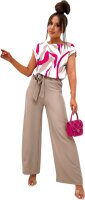 Damen Jumpsuit mit Weiten Hosenbeinen Overall...