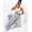 Damen High-Waist Stoffhose mit weitem Bein und Stretchbund Grau/XL/42