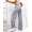 Damen High-Waist Stoffhose mit weitem Bein und Stretchbund Grau/XL/42