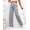 Damen High-Waist Stoffhose mit weitem Bein und Stretchbund Grau/XL/42