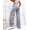 Damen High-Waist Stoffhose mit weitem Bein und Stretchbund Grau/XL/42
