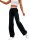 Damen High-Waist Stoffhose mit weitem Bein und Stretchbund Schwarz/L/40