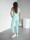 Damen Freizeitanzug Jogginganzug Baumwoll-Trainingsanzug Homewear, Türkis/S/36