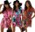 Damen-Jumpsuit Sommer Overall mit tropischem Muster