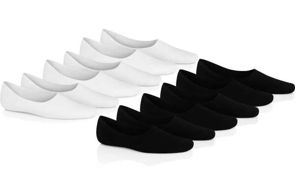 12 Paar Damen & Herren Füßlinge – Unsichtbare Sneaker & Sport-Socken mit rutschfestem Silikon,