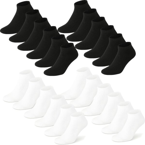 12 Paar Sneaker Socken Herren Baumwolle, Gr. 39-42 43-46