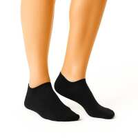 12 Paar Damen Sneaker Socken mit & ohne Muster Baumwolle,  Schwarz/39-42