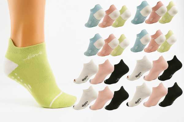 12 Paar Sport-Socken mit Fersenlasche – Baumwolle, atmungsaktiv & bequem,
